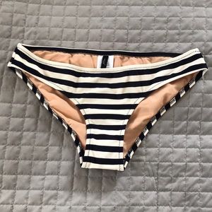 J. Crew Surf hipster bottom in stripe. Navy